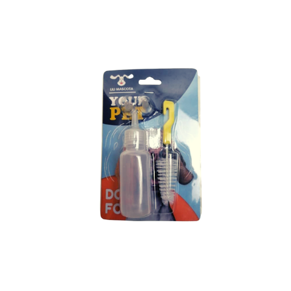 Ready CAT PARK feeding bottle with transparent body and silicone nipple for feeding infants.
