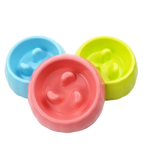 Ceramic dog bowl by CAT PARK, ready-to-use pet dish with a wide, shallow design for feeding dogs comfortably.