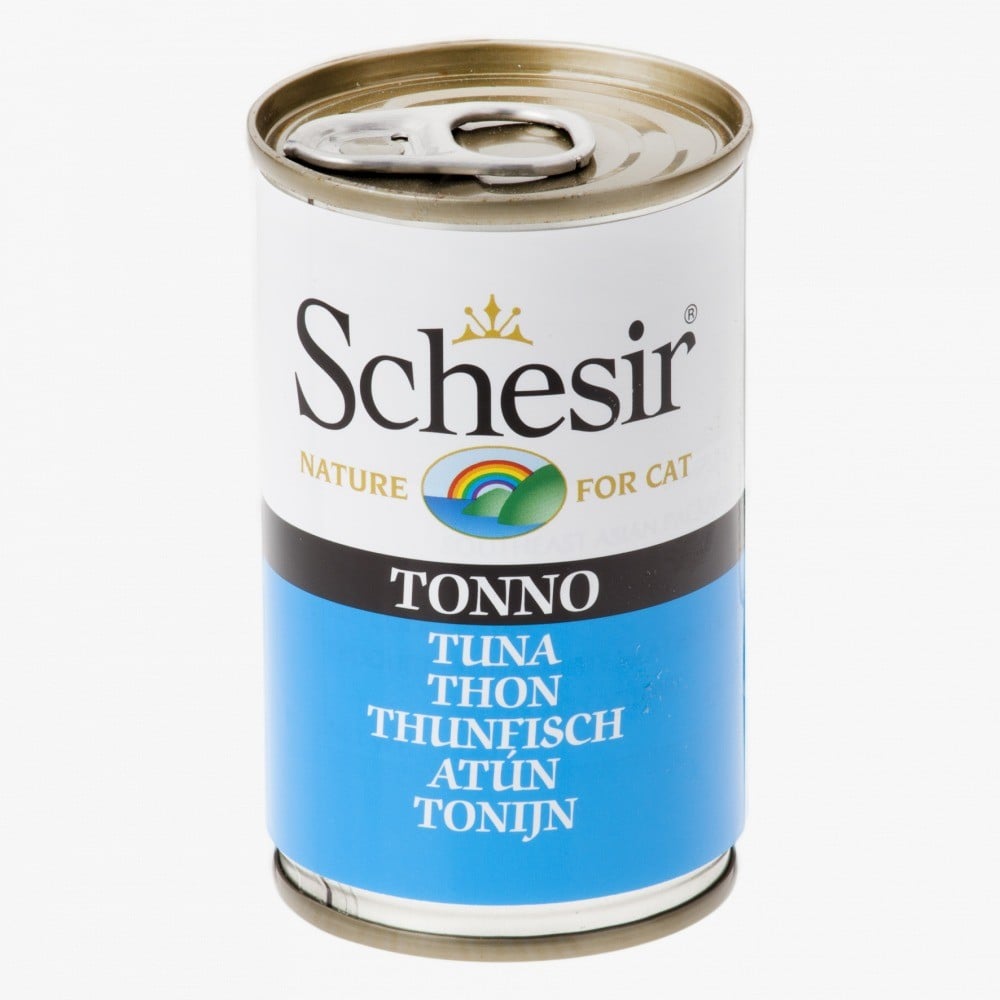 Caterpillar canned tuna 140g in a ready-to-eat package, branded by CAT PARK, shown in a close-up view.