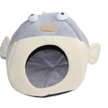 Ready-made cat house in fish shape, L size, from CAT PARK, featuring a cozy, fish-shaped design for feline comfort.