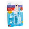 Baby feeding bottle by CAT PARK, 120 ml ready-to-use infant feeding product, transparent plastic with measurement markings.