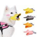 Ready-made CAT PARK dog mask covering nose and mouth, comfortable pet accessory for dogs, in a neutral color.