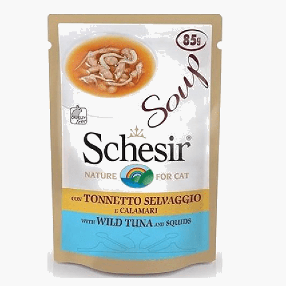 Cat Park tuna and squid cat food in 85g ready-to-eat container, featuring fresh tuna and squid for cats.