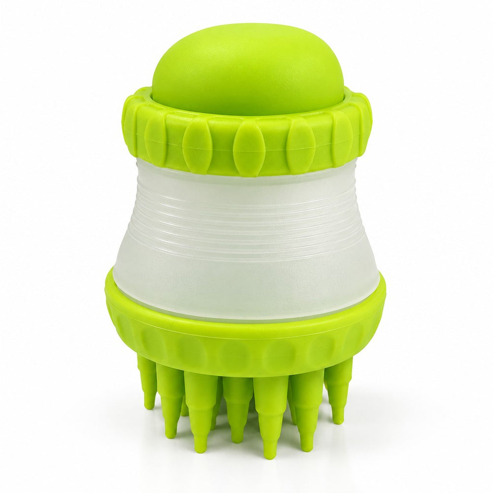 فرشاة استحمام بخزان شامبو للقطط والكلاب — أخضر · brush-green-h