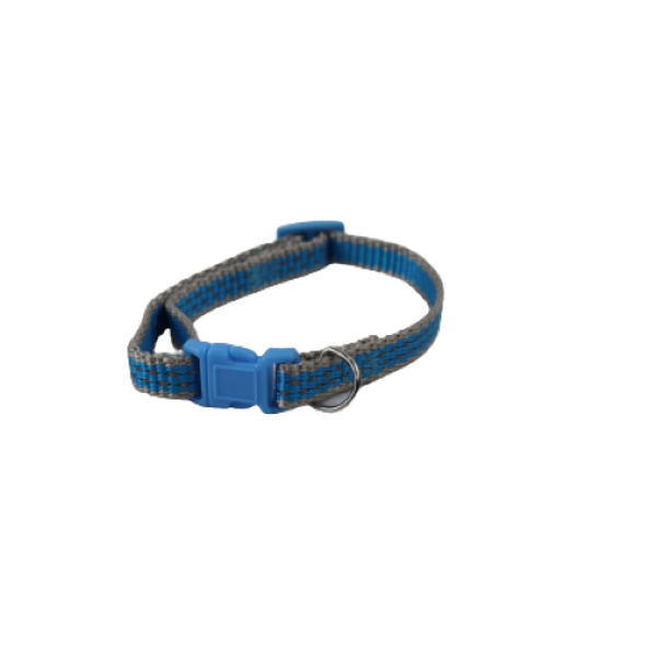 Cotton fabric dog and cat collar from CAT PARK, adjustable and comfortable for pets, shown in the image.