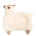 Soft plush sheep-shaped pet bed by CAT PARK, ready-to-use with cozy fabric and animal design for comfortable pet lounging.