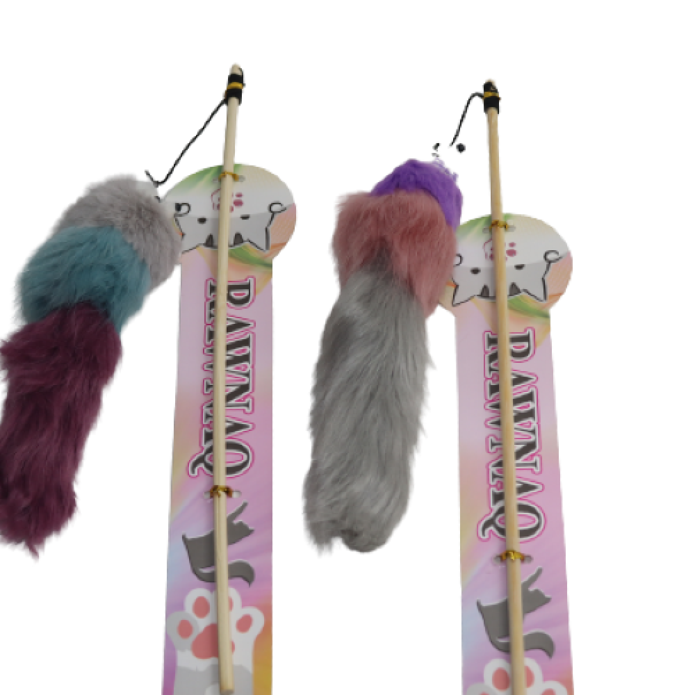 Ready-made CAT PARK cat-shaped fishing rod with detailed design and colorful features for pet play and entertainment.