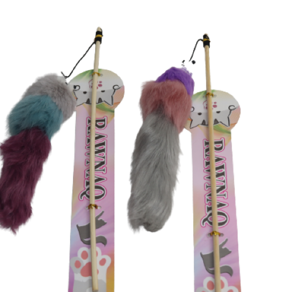 Ready-made CAT PARK cat-shaped fishing rod with detailed design and colorful features for pet play and entertainment.