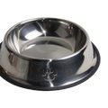 Stainless steel XL plate by CAT PARK, ready-made dishware with a shiny surface and large size for serving food.