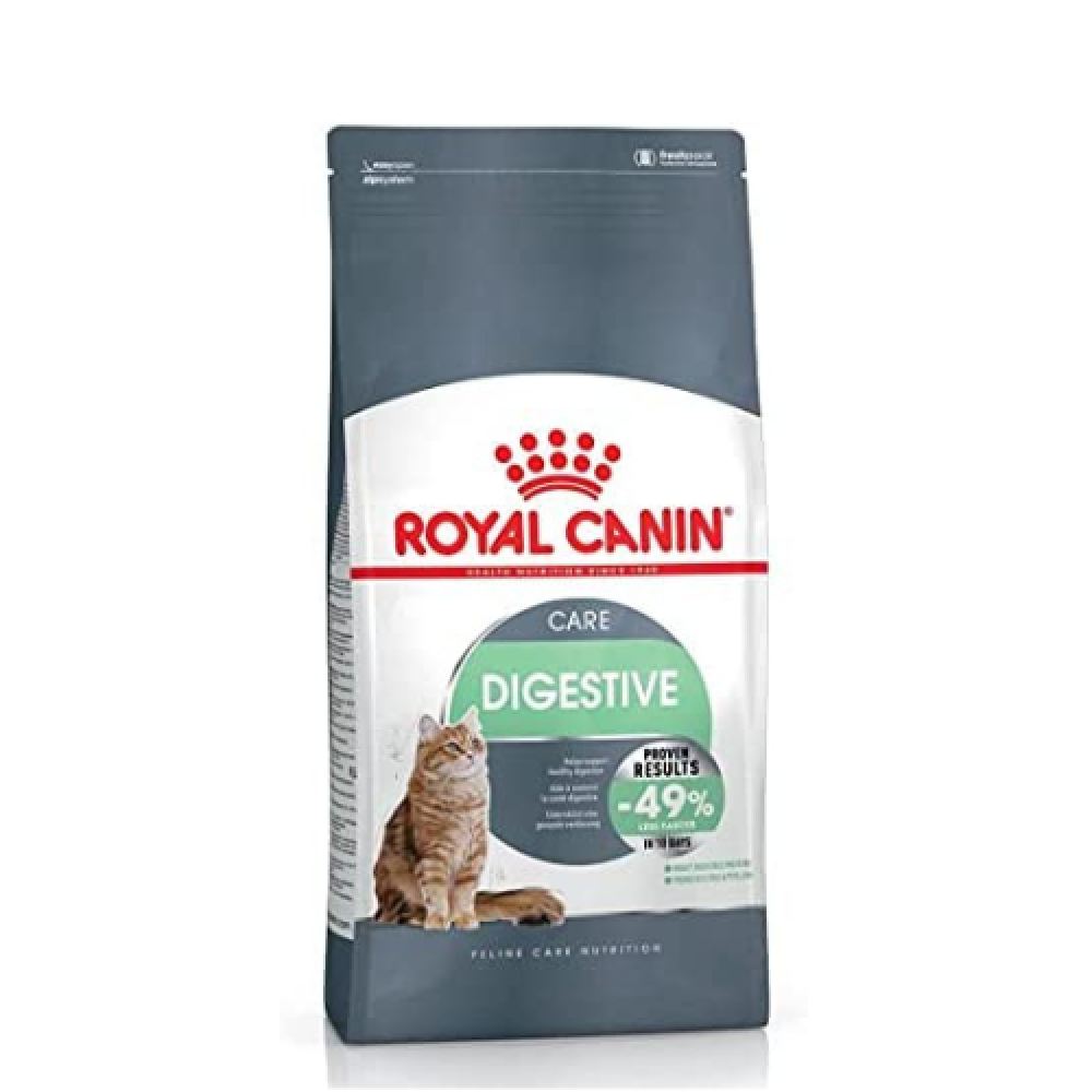 Royal Canin Digestive Care dry cat food by CAT PARK, ready-to-eat product in a bag with the brand logo and product details.