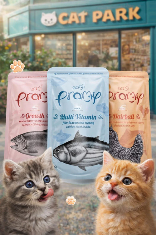 Cat Park wet cat food in various flavors, 70g ready-to-eat product, suitable for small cats with appealing texture and branding.
