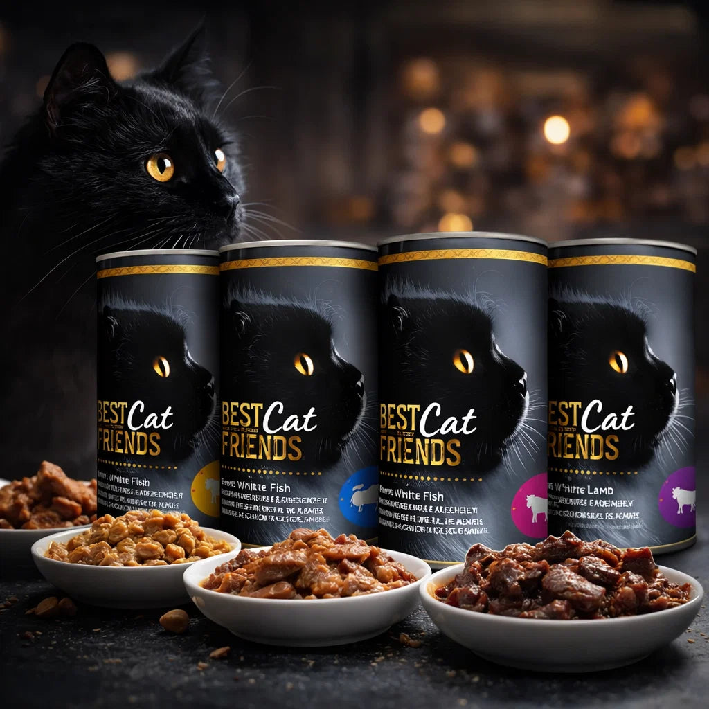 Canned cat food by CAT PARK, 415g, with multiple flavors, ready-to-eat moist food for adult cats, shown in the image.